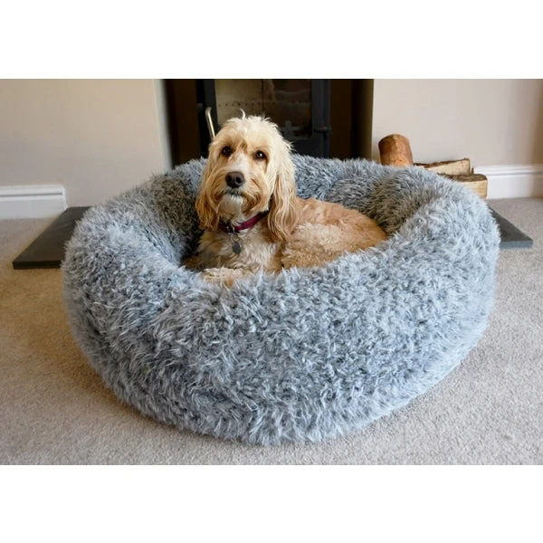 Rosewood - Silver Fluff Comfort Round Dog Bed 5 Rosewood - Silver Fluff Comfort Round Dog Bed - Image 3