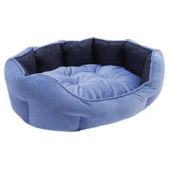 Rosewood - Quilted Navy Water Resistant Oval Dog Bed
