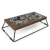 Rosewood Slow Feeder Wooden Double Diner 1 Rosewood Slow Feeder Wooden Double Diner -Pet dog 06106