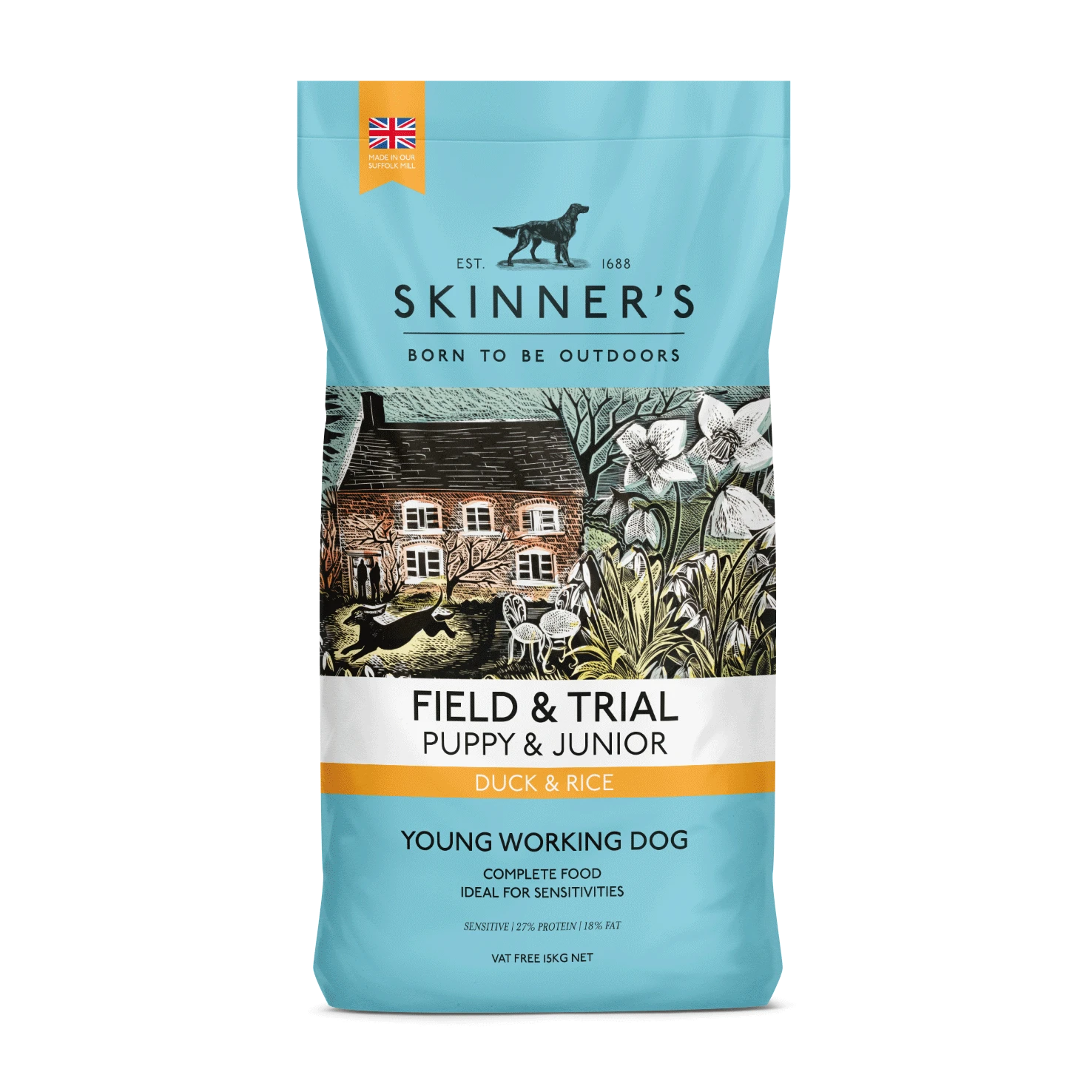 Skinners Field & Trial Puppy/Junior Duck & Rice 15kg 3 Skinners Field & Trial Puppy/Junior Duck & Rice 15kg