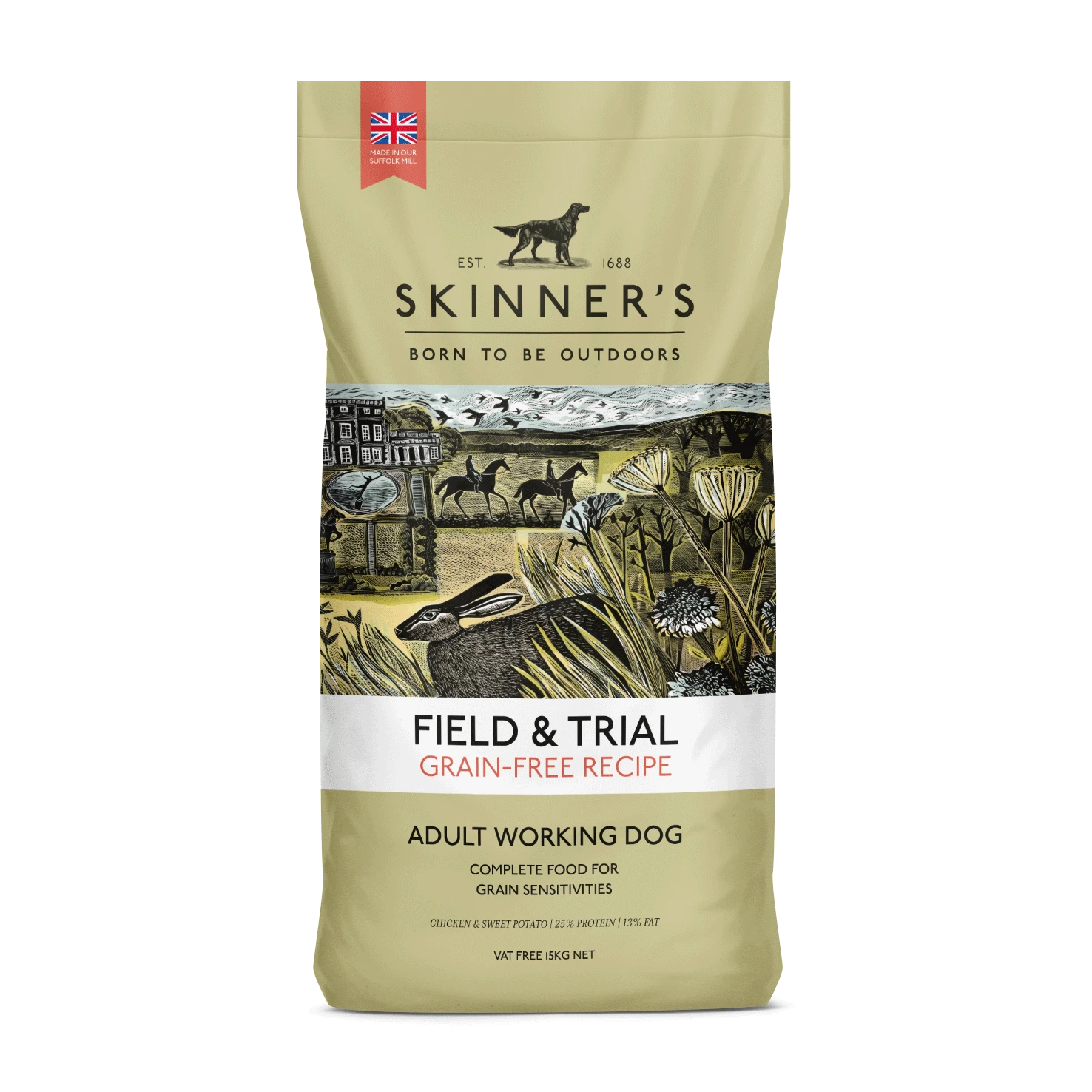 Skinners Field & Trial Grain Free Chicken & Sweet Potato 15kg 3 Skinners Field & Trial Grain Free Chicken & Sweet Potato 15kg