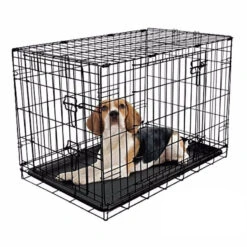 RAC - Metal Fold Flat Dog Crate With Plastic Tray -Pet dog 1263793 PI V01