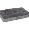 House Of Paws - Grey Hessian Boxed Duvet Dog Bed -Pet dog 1478892515145 hessianboxduvet