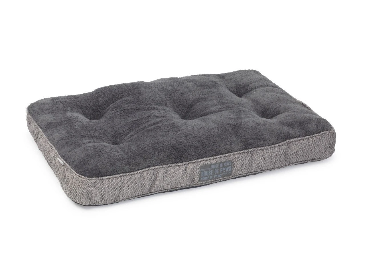 House Of Paws - Grey Hessian Boxed Duvet Dog Bed 7 House Of Paws - Grey Hessian Boxed Duvet Dog Bed - Image 5