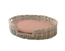 House Of Paws Kubu Oval Rattan Basket Dog Bed