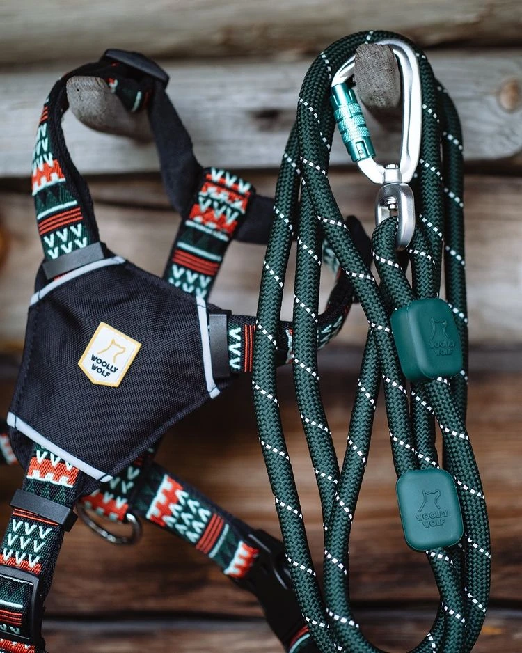 Woolly Wolf - Recycled Rope Dog Lead - Ever Green 6 Woolly Wolf - Recycled Rope Dog Lead - Ever Green - Image 4