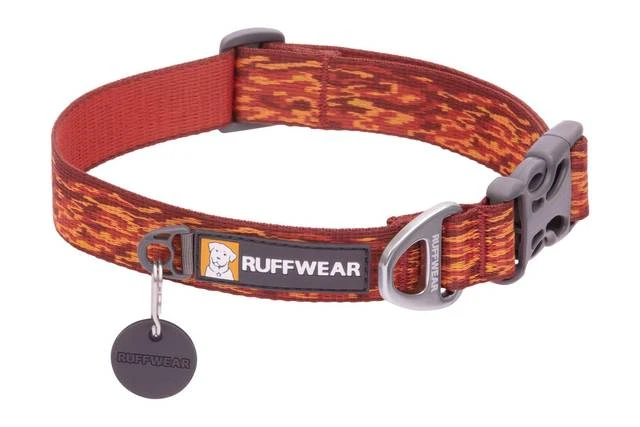 Ruffwear Flat Out Dog Collar - Ember Distortion 3 Ruffwear Flat Out Dog Collar - Ember Distortion