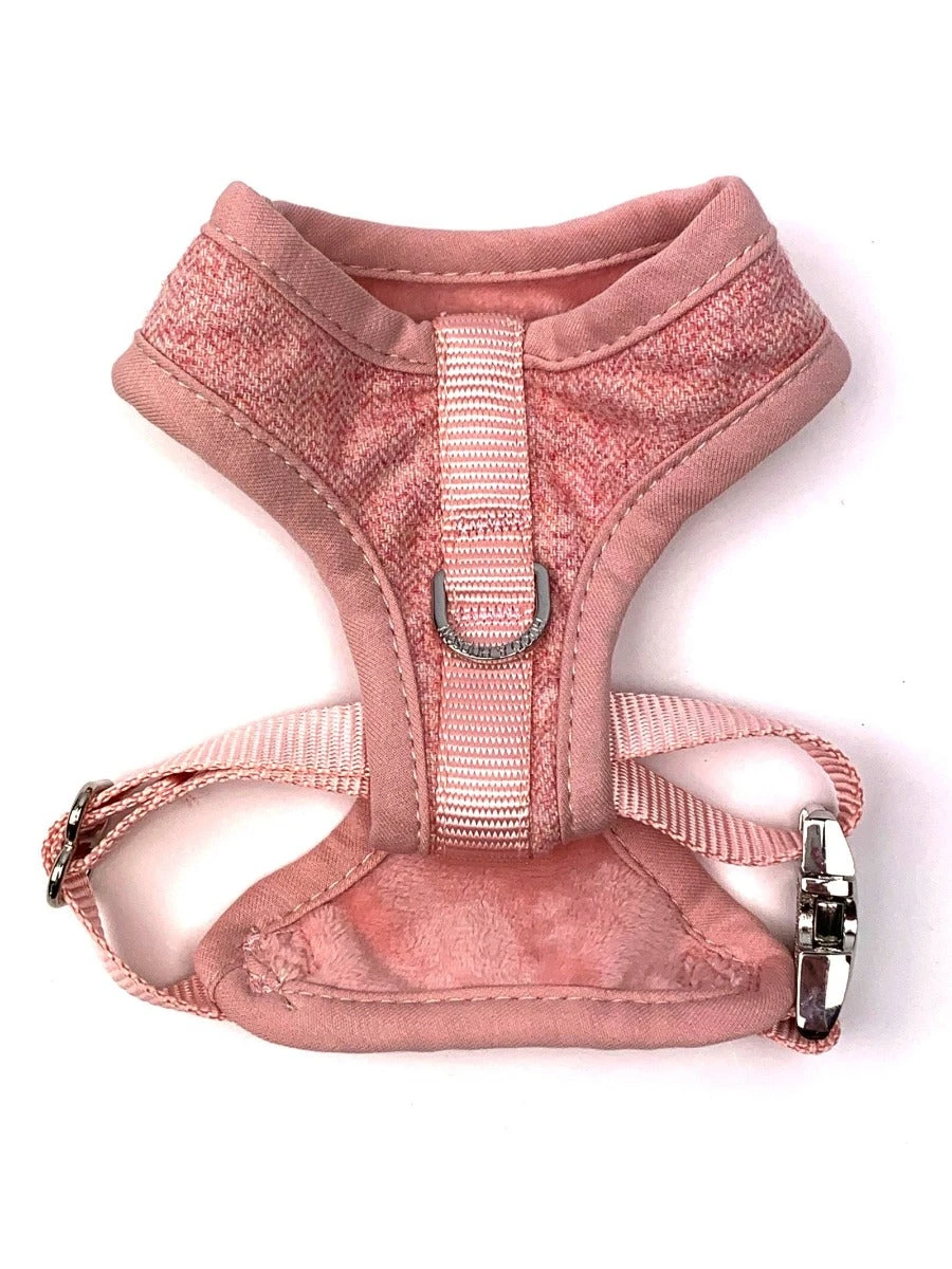 Hugo & Hudson - Pink Tweed Dog Harness 4 Hugo & Hudson - Pink Tweed Dog Harness - Image 2