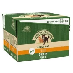 James Wellbeloved Cat Adult Turkey Grain Free Gravy Pchs 24x85g