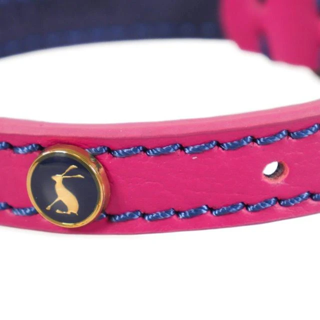 Joules - Pink Leather Dog Collar 4 Joules - Pink Leather Dog Collar - Image 2