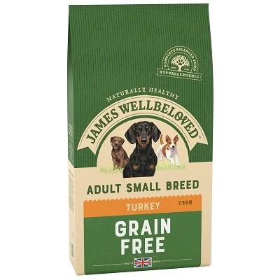 James Wellbeloved Small Breed Grain Free Turkey & Vegetable Dog Food 7.5kg 3 James Wellbeloved Small Breed Grain Free Turkey & Vegetable Dog Food 7.5kg