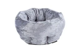 Scruffs - Velvet Donut Cat/Small Dog Bed - Grey
