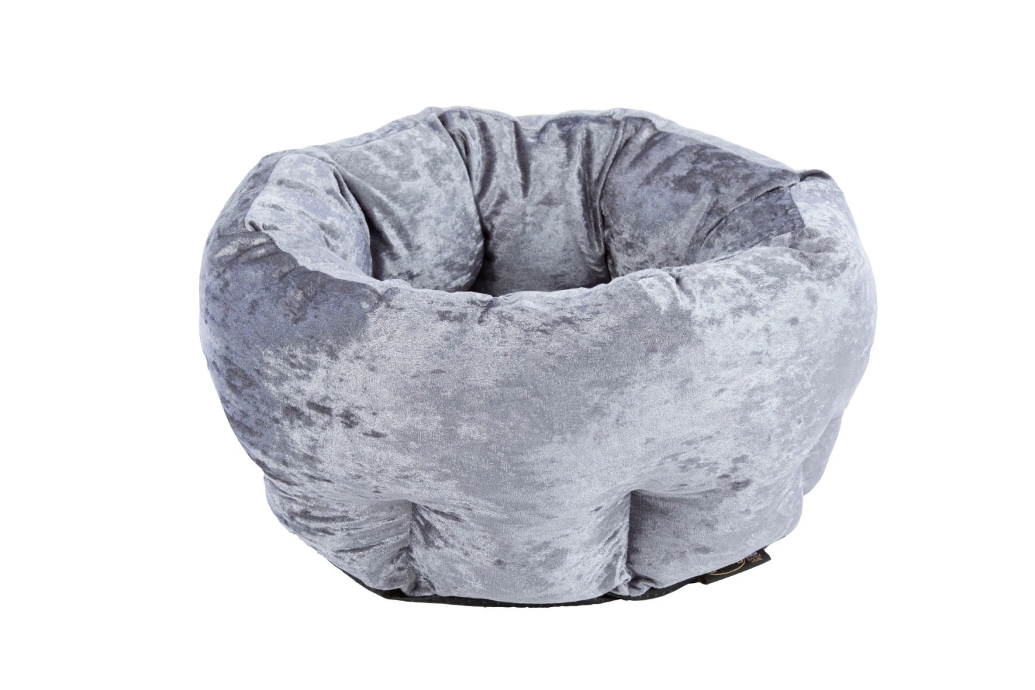 Scruffs - Velvet Donut Cat/Small Dog Bed - Grey 3 Scruffs - Velvet Donut Cat/Small Dog Bed - Grey