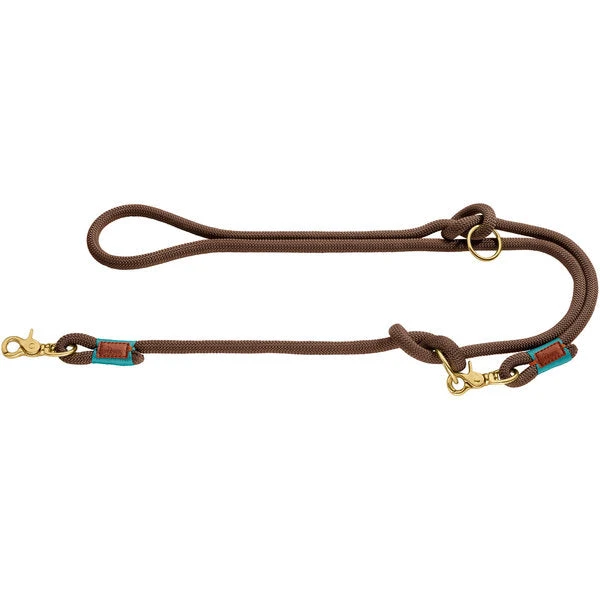 Hunter - Oss Rope Adjustable Lead - Brown 3 Hunter - Oss Rope Adjustable Lead - Brown