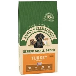 James Wellbeloved Turkey & Rice Small Senior Dog Food 7.5kg