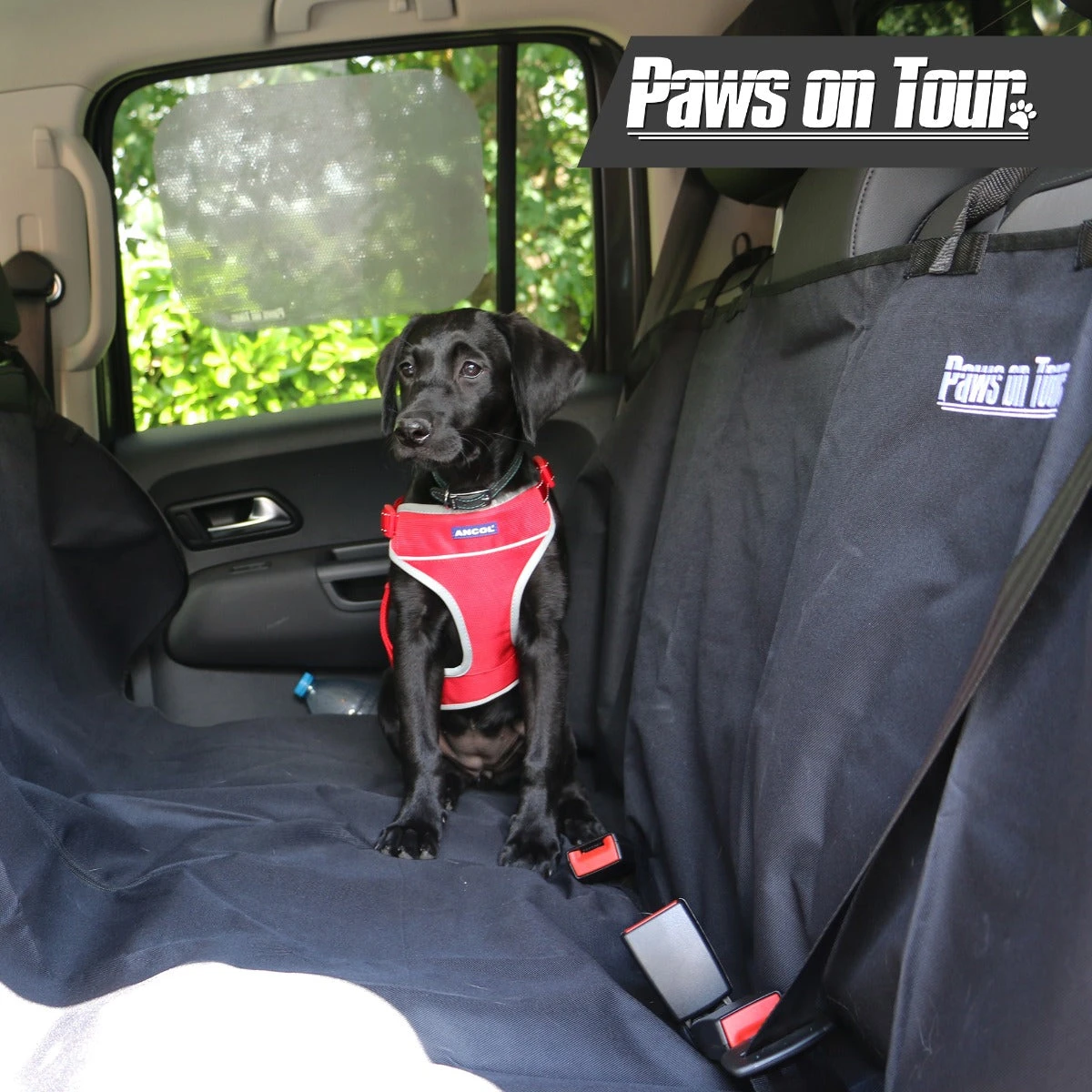 Paws On Tour - Dog Back Seat Car Hammock 4 Paws On Tour - Dog Back Seat Car Hammock - Image 2