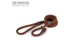 Heritage Deluxe Rope Slip Lead Brown 1.5mx12mm