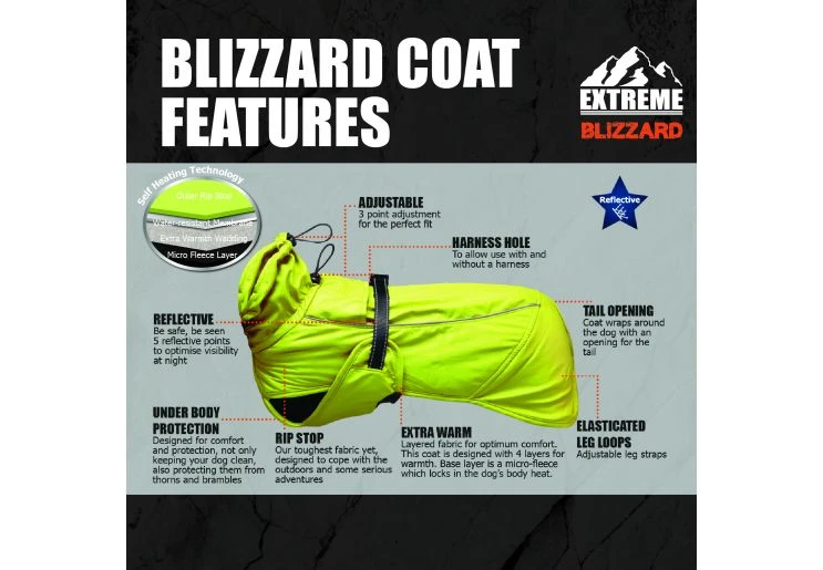 Extreme Blizzard Dog Coat - Hi-Viz 8 Extreme Blizzard Dog Coat - Hi-Viz - Image 6