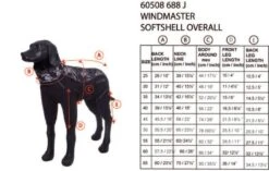 RUKKA - Windmaster Dog Overall Coat - Black -Pet dog 832346