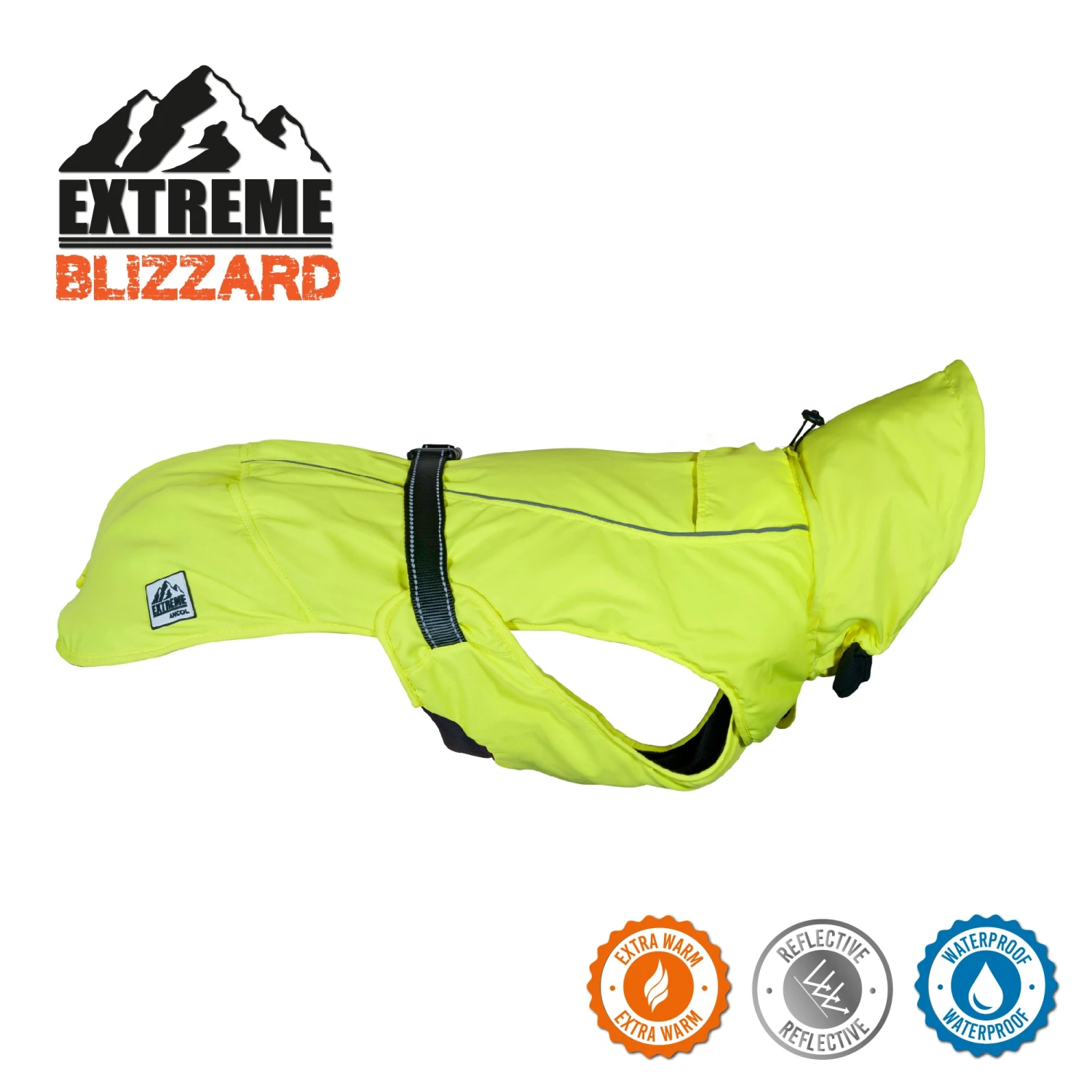 Extreme Blizzard Dog Coat - Hi-Viz 3 Extreme Blizzard Dog Coat - Hi-Viz