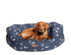 FatFace Brush Floral Deluxe Slumber Dog Bed -Pet dog FatFaceBrushFloralDeluxeSlumberBedwithDog