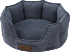 House Of Paws - Navy Sofa Fabric Oval Bed