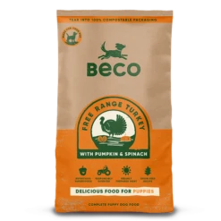 Beco Free Range Turkey With Pumpkin & Spinach Dry Food For Puppies, Complete Recipe, 2kg