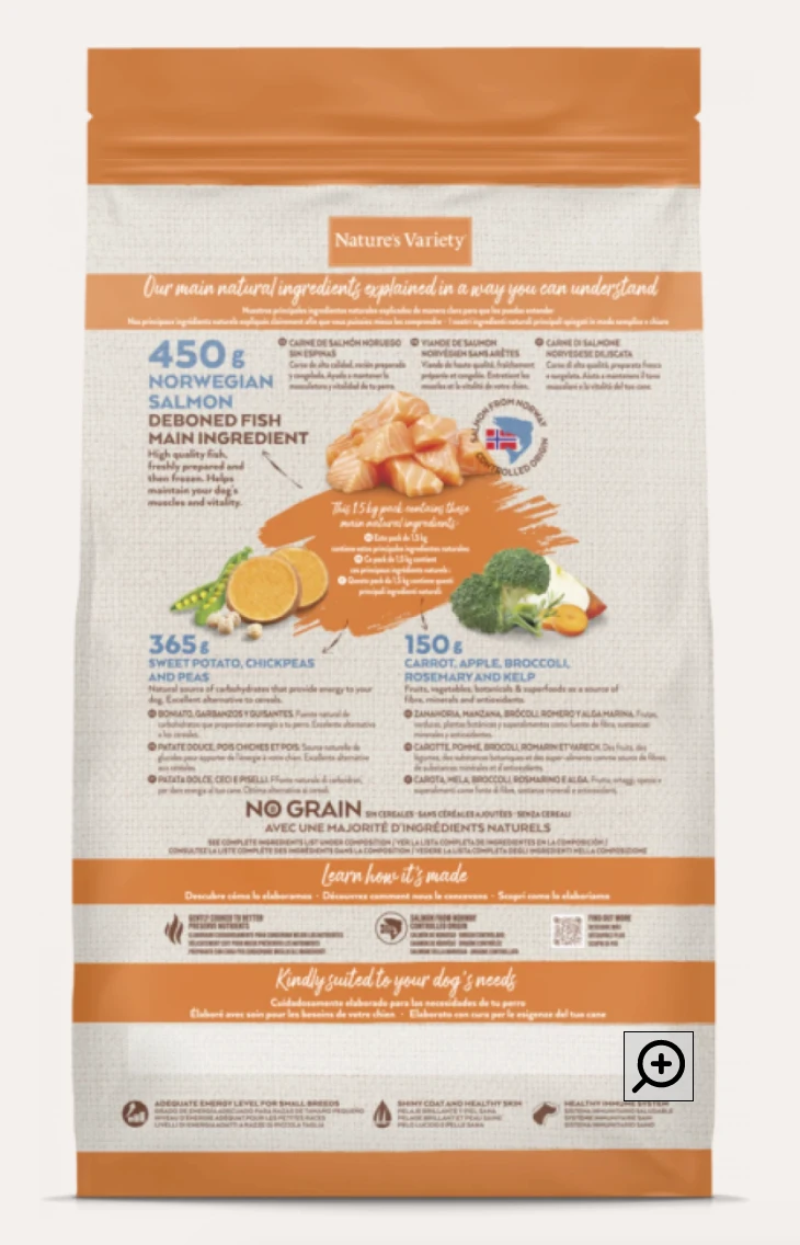 Nature's Variety - Selected Dry Norwegian Salmon - Small Breed Dogs - 1.5kg 4 Nature's Variety - Selected Dry Norwegian Salmon - Small Breed Dogs - 1.5kg - Image 2