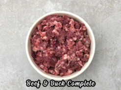 Paleo Ridge Complete 80/10/10 Raw Dog Food Hamper (16kg) -Pet dog beef duck complete bowl txt 1