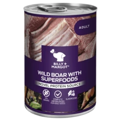 Billy & Margot - Wild Boar & Superfoods Wet Dog Food 12 X 395g Tins