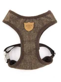 Hugo & Hudson - Chocolate Tweed Dog Harness