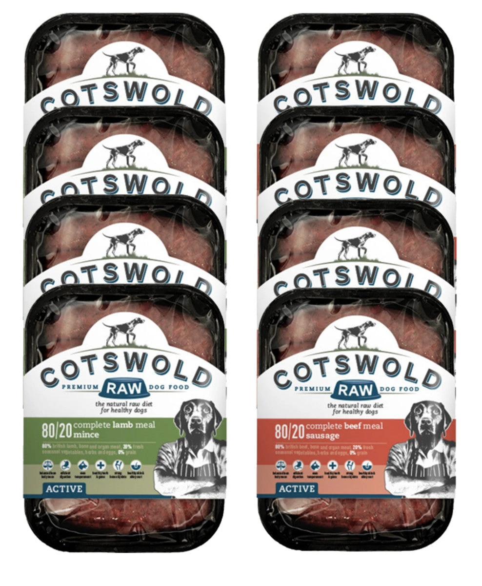 Cotswold Raw Active 80/20 Mince - Red Meat Mixed Case 8kg 3 Cotswold Raw Active 80/20 Mince - Red Meat Mixed Case 8kg