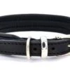 Dogs & Horses - Padded Leather Dog Collar - Black