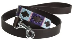 Pioneros Polo Dog Lead - Pale Blue/Purple/Pink Stripe