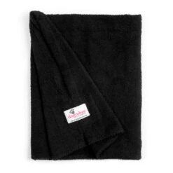 Dogrobes - Dog Robe Drying Coat - Black -Pet dog dogrobe black folded