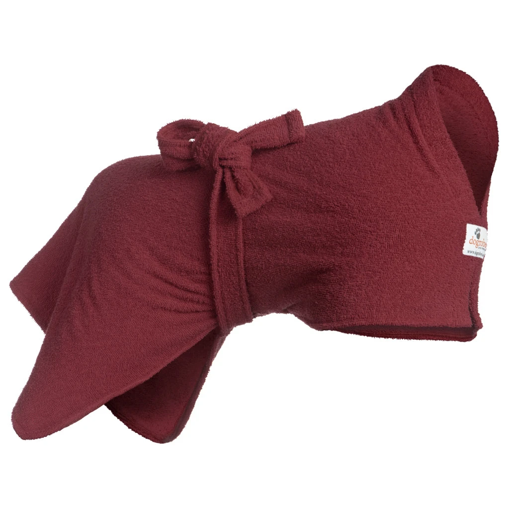 Dogrobes - Dog Robe Drying Coat - Burgundy 3 Dogrobes - Dog Robe Drying Coat - Burgundy