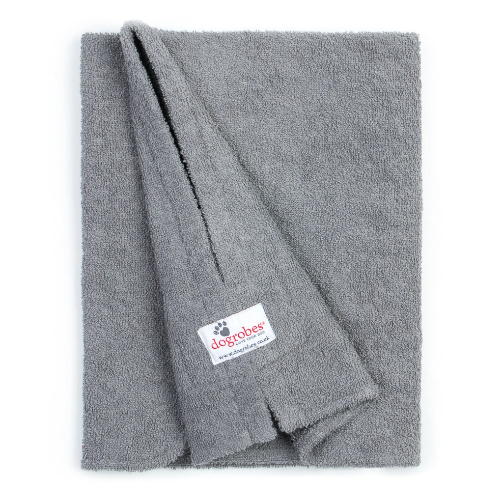 Dogrobes - Dog Robe Drying Coat - Grey 4 Dogrobes - Dog Robe Drying Coat - Grey - Image 2