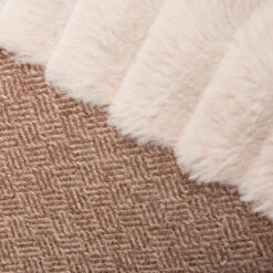 Scruffs - Ellen Donut Dog Bed - Tan -Pet dog ellen mattress stack tan large