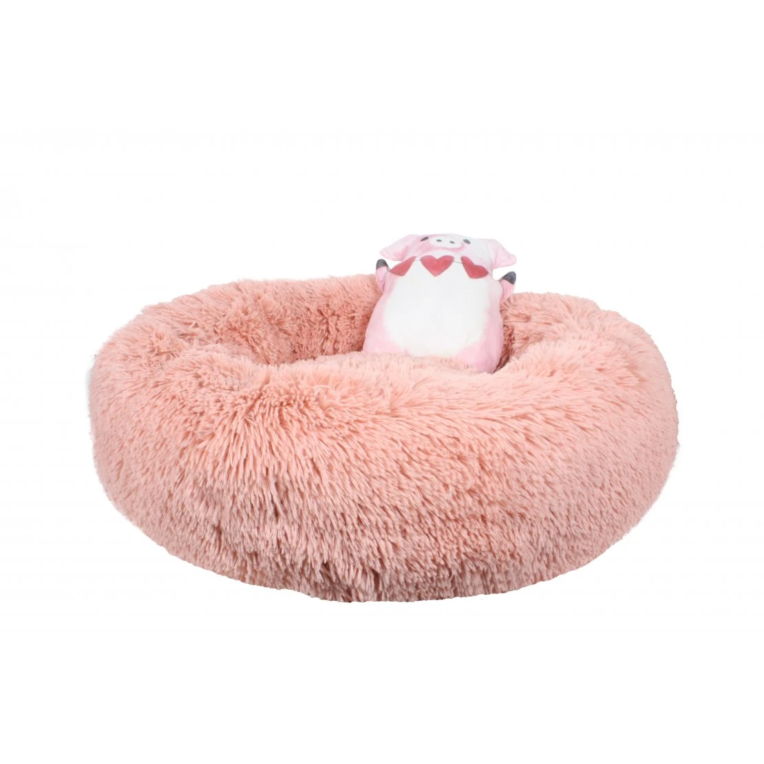 Dream Paws Anxiety Reducing Dog Bed With Plush Bear Toy - Pink 4 Dream Paws Anxiety Reducing Dog Bed With Plush Bear Toy - Pink - Image 2