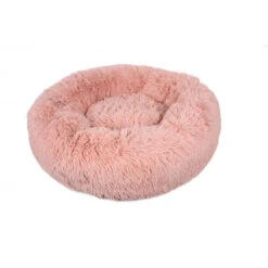Dream Paws Anxiety Reducing Dog Bed With Plush Bear Toy - Pink
