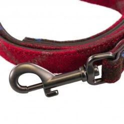 Joules - Heritage Tweed & Leather Dog Lead - Red -Pet dog fm 2020 07 16 01 45 40 83343 images