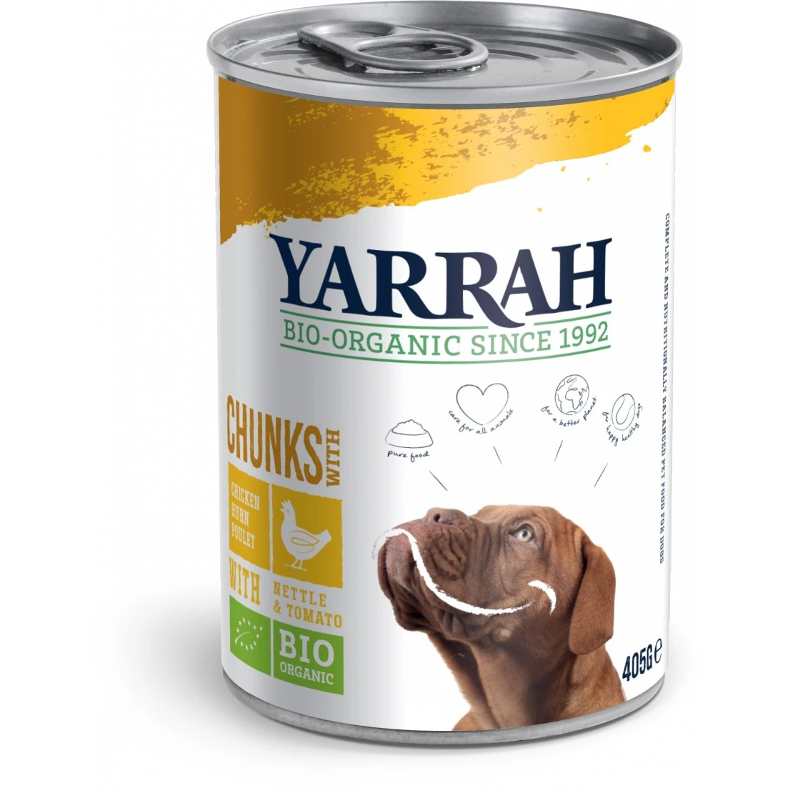 Yarrah Organic Dog Food Chunks Chicken With Nettle & Tomato 12x405g 3 Yarrah Organic Dog Food Chunks Chicken With Nettle & Tomato 12x405g