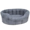 P&L Premium Oval Drop Fronted Faux Suede Softee Grey Dog Bed -Pet dog grey faux suede 1800x1800 4954e481 b434 4ef6 8fff 7bbf4cae702f