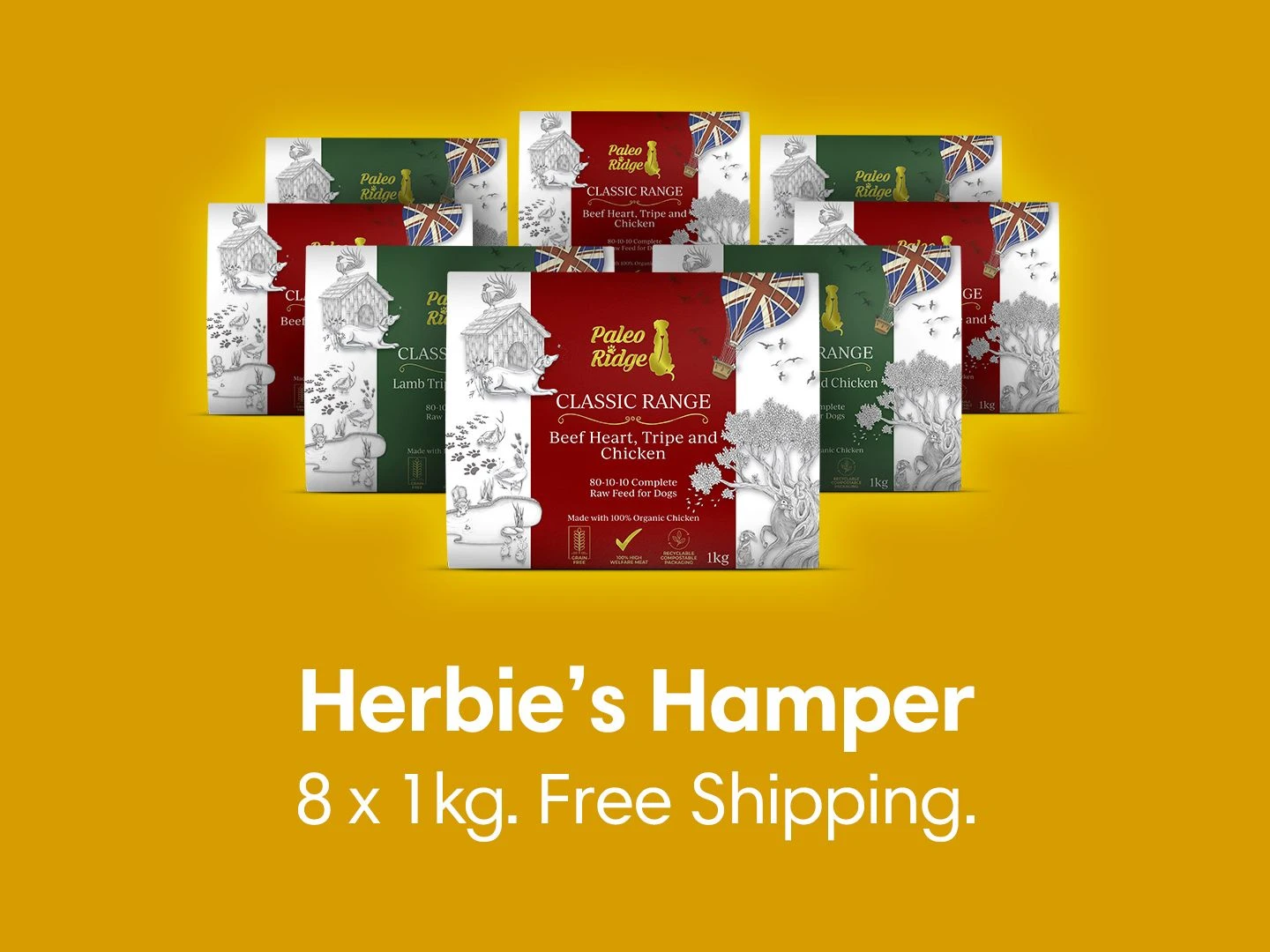 Paleo Ridge Complete 80/10/10 Raw Dog Food Hamper (8kg) 3 Paleo Ridge Complete 80/10/10 Raw Dog Food Hamper (8kg)