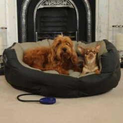 Hot Dogs Heated Cushion Dog Bed - Harewood 9 Hot Dogs Heated Cushion Dog Bed - Harewood -Pet dog harewood large