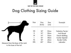 House Of Paws - Polo Neck Cable Knit Dog Jumper - Black -Pet dog hop size guide