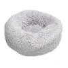 House Of Paws - Grey Faux Fur Donut Dog Bed -Pet dog hp1434g 1 1