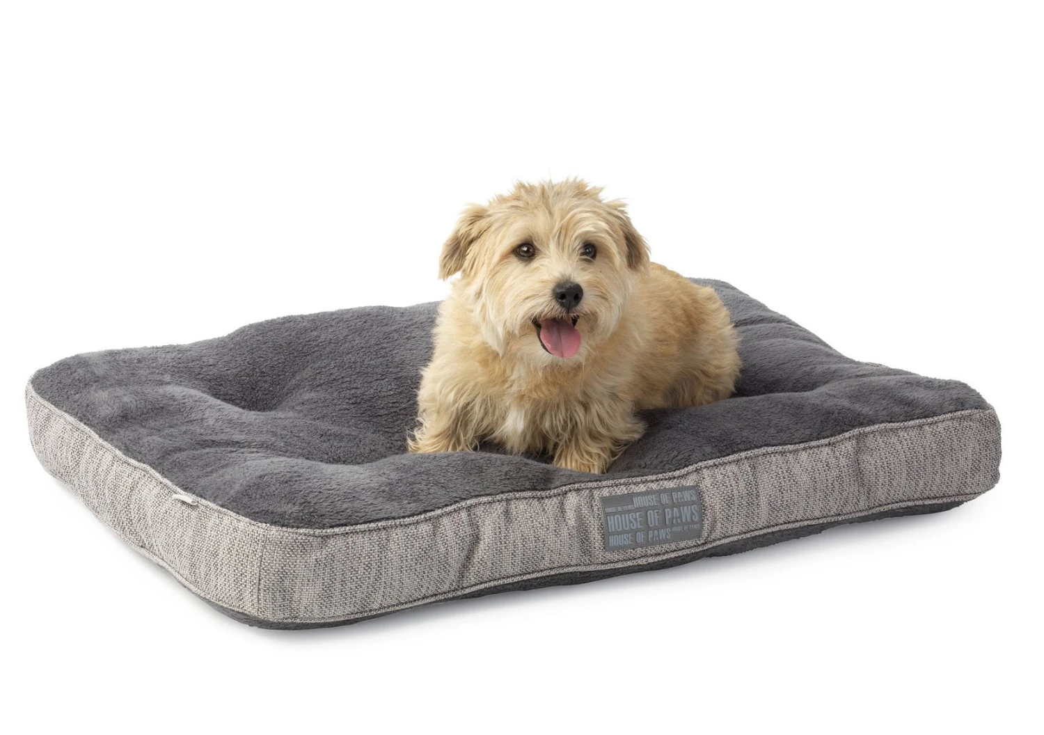 House Of Paws - Grey Hessian Boxed Duvet Dog Bed 4 House Of Paws - Grey Hessian Boxed Duvet Dog Bed - Image 2