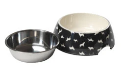 House Of Paws Silhouette Dog Print Bowl -Pet dog hp714 2 1664x1024 1 2