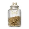 House Of Paws Woof Bone Glass Treat Jar - Large 2 House Of Paws Woof Bone Glass Treat Jar - Large -Pet dog hp884ml